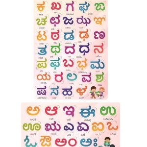 wooden Kannada alphabet puzzle
